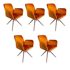 Hülsta 5er-Set S1000 Stoff Velours M277 Rostrot