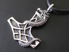 Thors Hammer mit Drache massiv