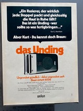Braun sixtant 6006 Rasierapparat Original 1971 Vintage Advert Werbung Reklame