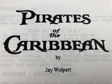 Pirates of the Caribbean - Johnny Depp as Captain Jack Sparrow Drehbuch