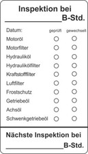 10 x Inspektion Service Aufkleber Inspektionsaufkleber Serviceaufkleber (1235)