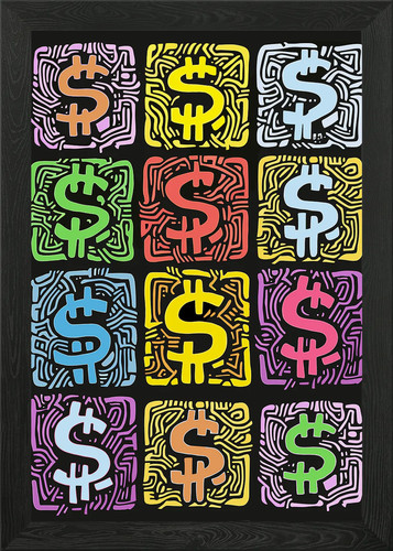Dollarzeichen pop art - pop,