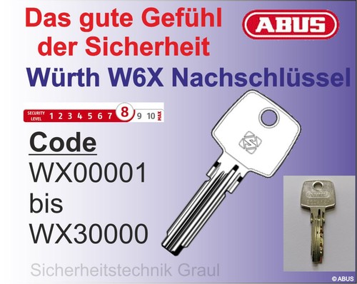 Würth nachschlüssel w6x - würth,