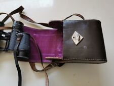 altes Fernglas mit Lederköcher alte Ledertasche Kartentasche Schultertasche