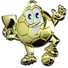 Kinder-Fussball-Medaillen mit Deutschland-Bändern (Stückzahl wählbar)