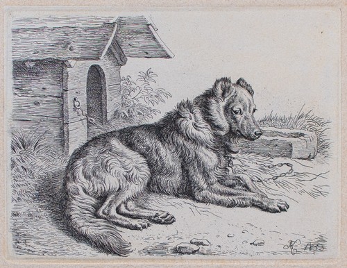 Hund biedermeier johann adam - biedermeier,