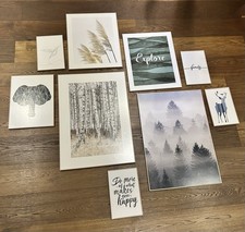 Wandbilder Set XXL Wohnzimmer Natur Landschaft KOMPLETT AUFHÄNGFERTIG 7 Bilder