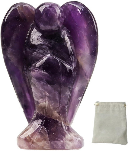 Amethyst schutzengel statue - amethyst,