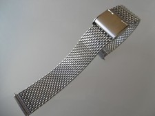 Milanaise Uhrband Armband, Edelstahl 18 mm  Edelstahl silberfarben  Mesh