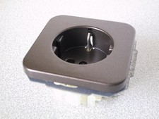 KOPP Steckdose mit Kinderschutz AMBIENTE palisander-braun UP Unterputz Schuko