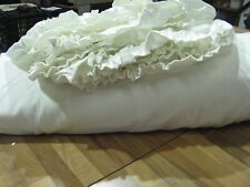 B1 Bühnenvorhang-Deko-Molton-Stoff Weiß 3m x 6,2m Kräuselband 2te Wahl