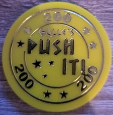Ehrenkarte,Fahrchip,Kirmes,Gewinnchip, PUsh IT (Gelb) 200 Punkte, Firma Galle