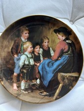 Lilien Porzellan Wandteller Die Geschichtenerzählerin Franz von Defregger Kind