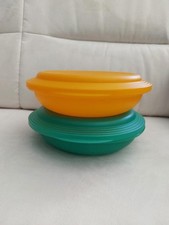 Tupper Junge Welle 2 x 700 ml grün + gelb / Teller Servierschalen Schüssel
