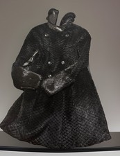 Sportmax Mantel 36 ,schwarz,Leder und Fell ,warm,zuckersüß