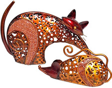 Metall Deko-Figuren Katze und