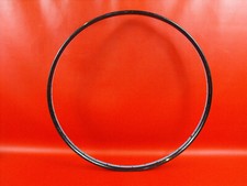 altes Oldtimer Fahrrad Felge Stahlfelge Wulstfelge schwarz liniert NOS #2