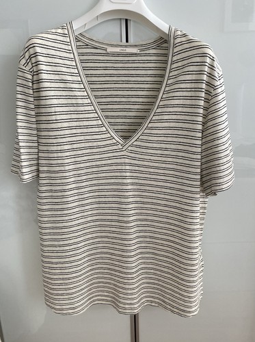 Lanius shirt creme schwarz - t-shirt,