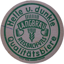 ALTER BIERDECKEL LANG BRÄU