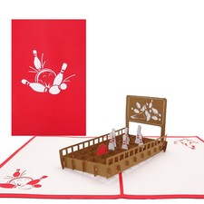 Pop Up Karte "Kegeln" 3D