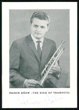 Rainer Böhm King of Trumpets Berlin - orig. hand-signiert Autogrammkarte -1950er