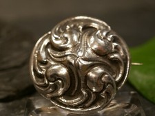 Tolle Silber Brosche Rund
