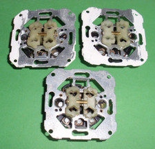 3 Stück Gira  Einsatz   Wechselschalter Jalousieschalter