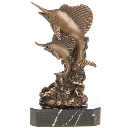 Bronze skulptur schwertfische - bronze,