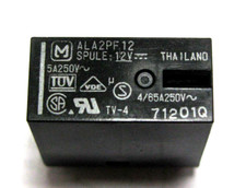 Relais 12V Panasonic Matsushita ALA2PF12 250V 5A mit zwei Einschaltern
