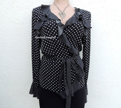Wickelbluse punkte polka - wickelbluse,