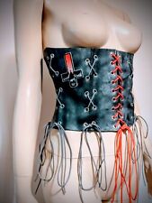 Leder Gothic Larp Cosplay Mittelalter Krieger Renaissance Nieten Korsett