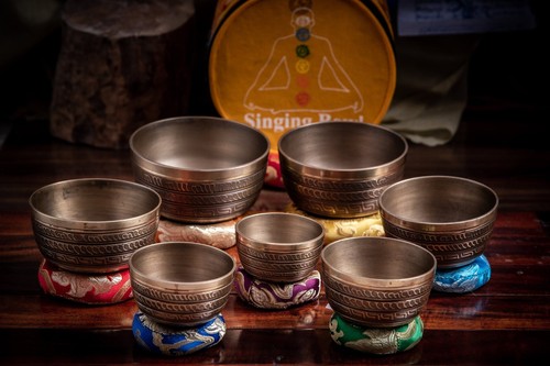 Tibetan singing bowl set - set, of