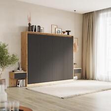 SMARTBett Schrankbett Set 160-Schrankbett Horizontal WAVES  mit 2 Nachtkonsolen