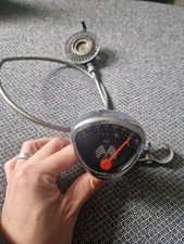 Fahrrad-Tachometer VDO mit Flaggen, mechanisch, Oldtimer, Retro, antik, uralt