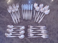 BSF Modell DÄNISCH PERL Silberbesteck Tafel 6 Personen 30 Teile in Silber 90 TOP