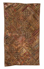 175x98 cm vintage orient Patchwork Teppich Wandbehang bettdecke Bedcover  22/25