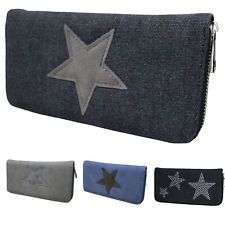 STERN Stoff Damen Geldbörse Geldbeutel Brieftasche Portemonnaie Damenbörse Börse