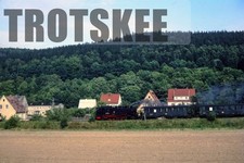 35mm Dia DR DDR Eisenbahn Dampflok 99 1776 Obercarsdorf 1983 Original