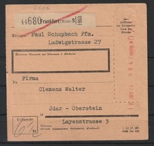 Dt. Reich Paketkarte mit