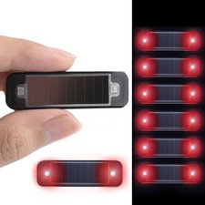 6 PCS LED Solar Alarmanlage Blitzlicht Auto Dummy Diebstahlsicherung Warnleuchte