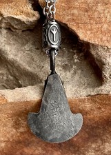 Anhänger Rune Algiz Schmuck Wikinger Axt Mjölnir Thorshammer geschmiedet Frau