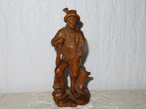 Holzfigur jäger mit - holzfigur,