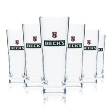6x Becks Glas 0,4l Kontur