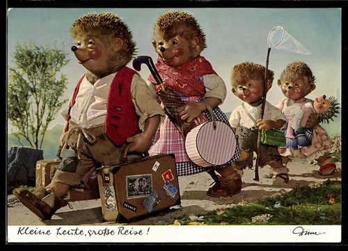 Ansichtskarte mecki familie - mecki,,