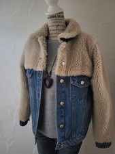 QS by s.Oliver Damen Jeansjacke mit Sherpafell Gr. XS 34/ 36 Blau sehr beliebt