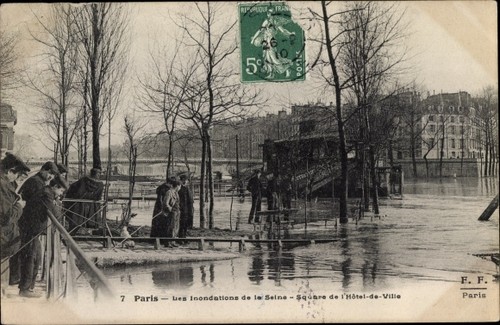 Postkarte paris square de - square,
