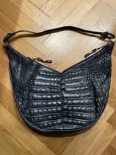 Blaue KROKO Leder Tasche IRV Siegel Hobo Bag Shopper