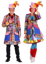 Clown Pierrot Frack Harlekin Kostüm Jacke Weste Mantel Kasper Kleid Hose Melone