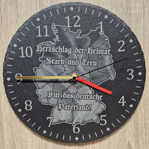 Wanduhr aus schiefer - wanduhr,
