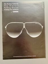 Rimless Faltbrille Carrera Porsche Design 1985 Vintage Ad Werbung Reklame